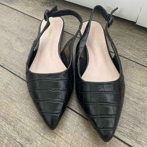 Black Slingback Flats